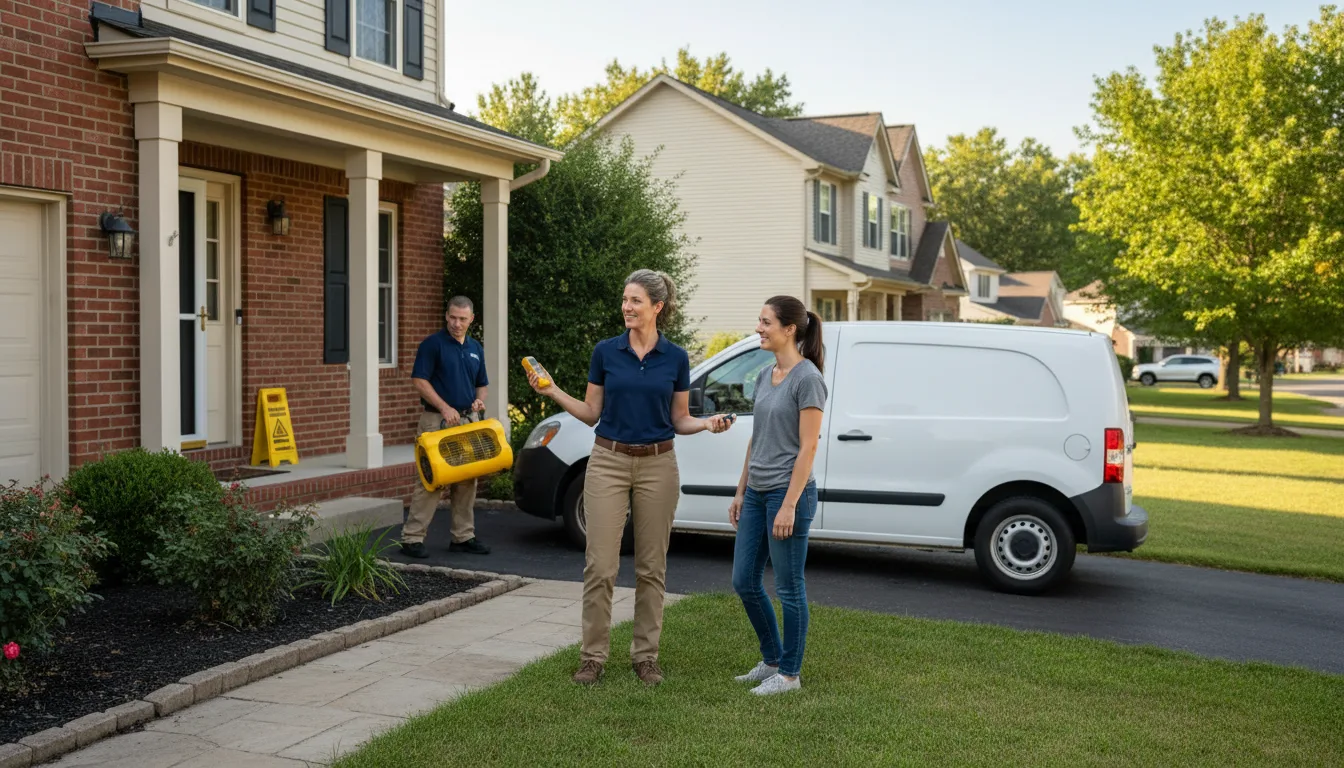 Residential water damage restoration in Lafayette, OH